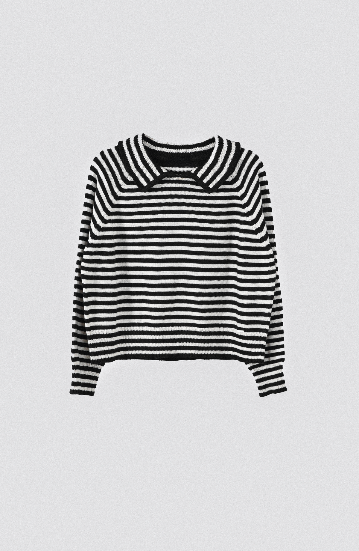Sweater Polo Rayas Black