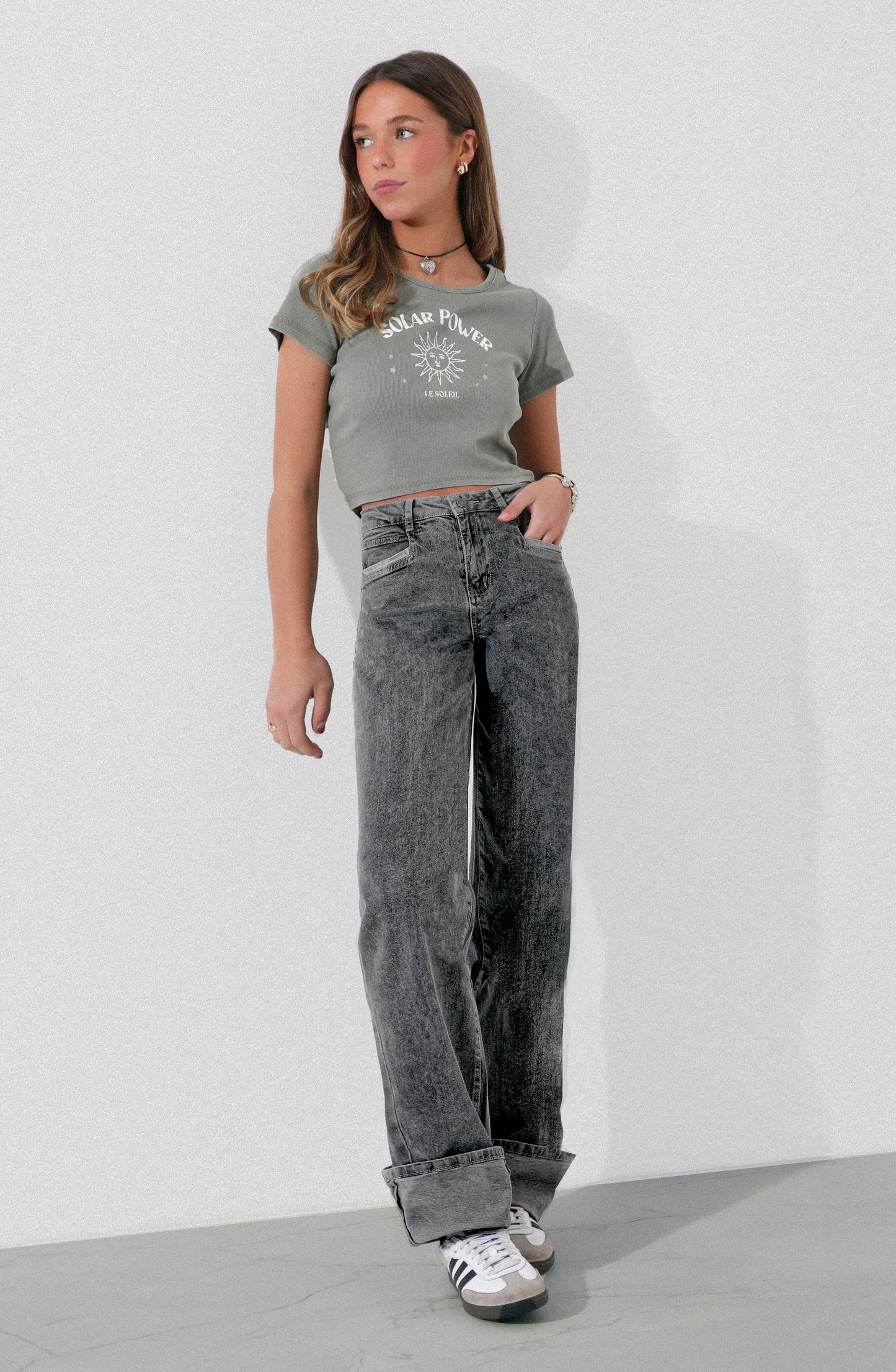 Pantalón Wide Leg Corazón Gray R