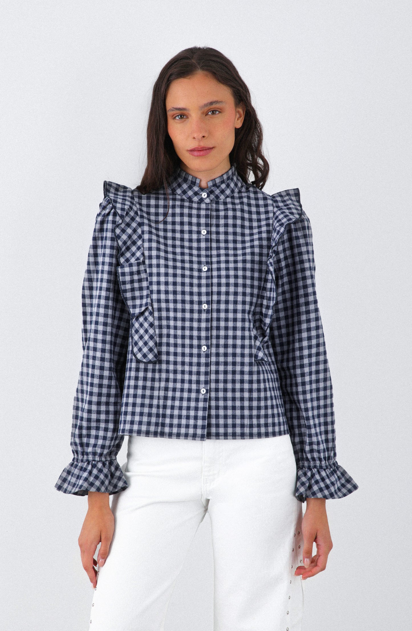 Blusa Vichy Vuelos Gray