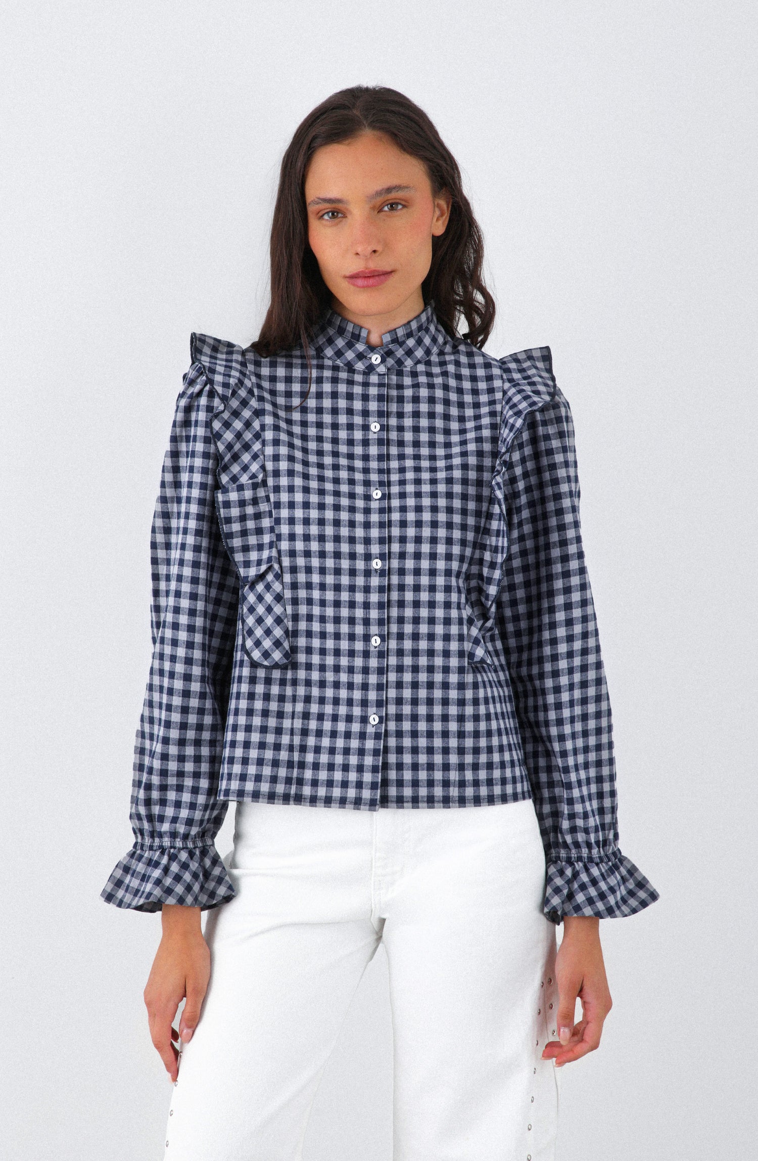 Blusa Vichy Vuelos Gray