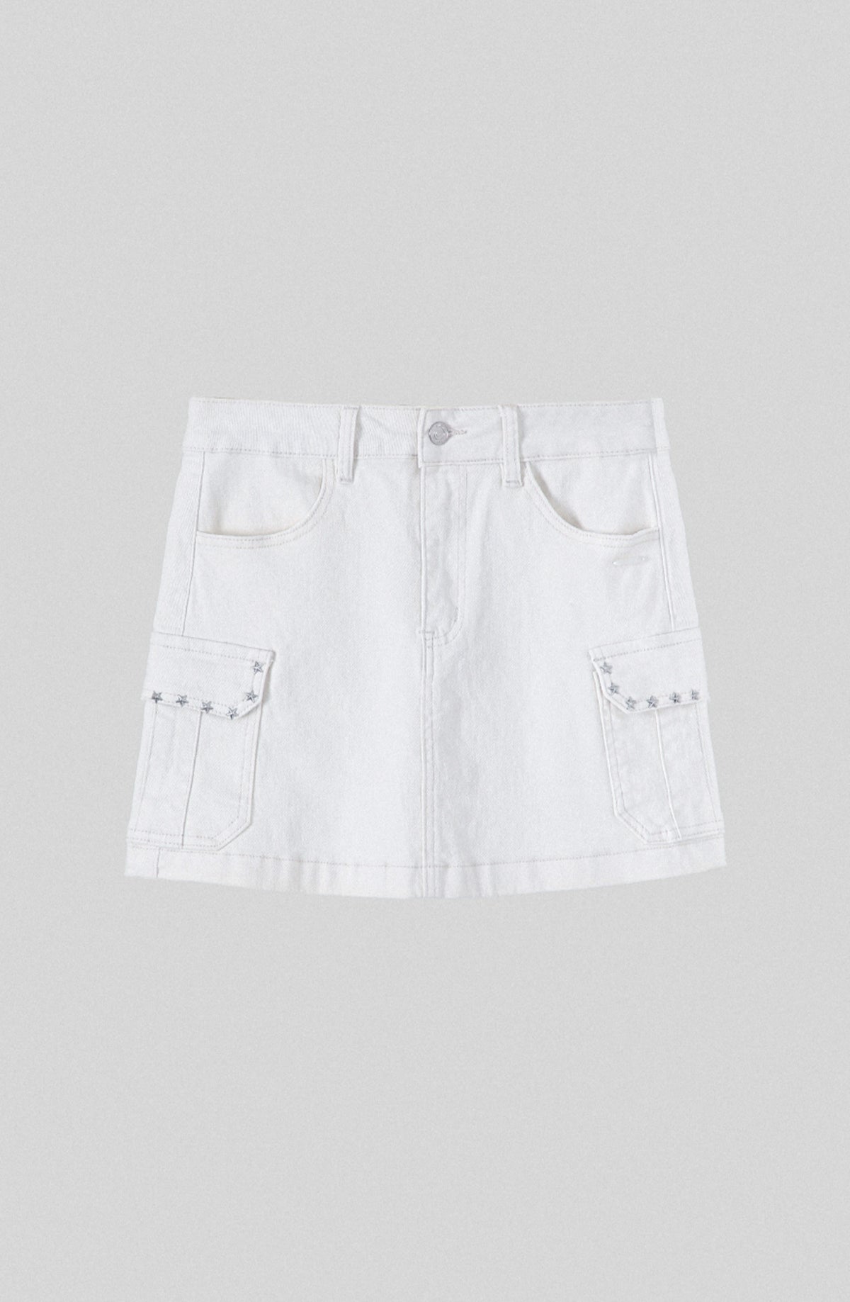 Falda Cargo White
