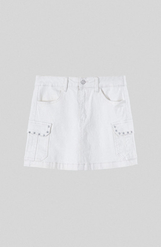 Falda Cargo White