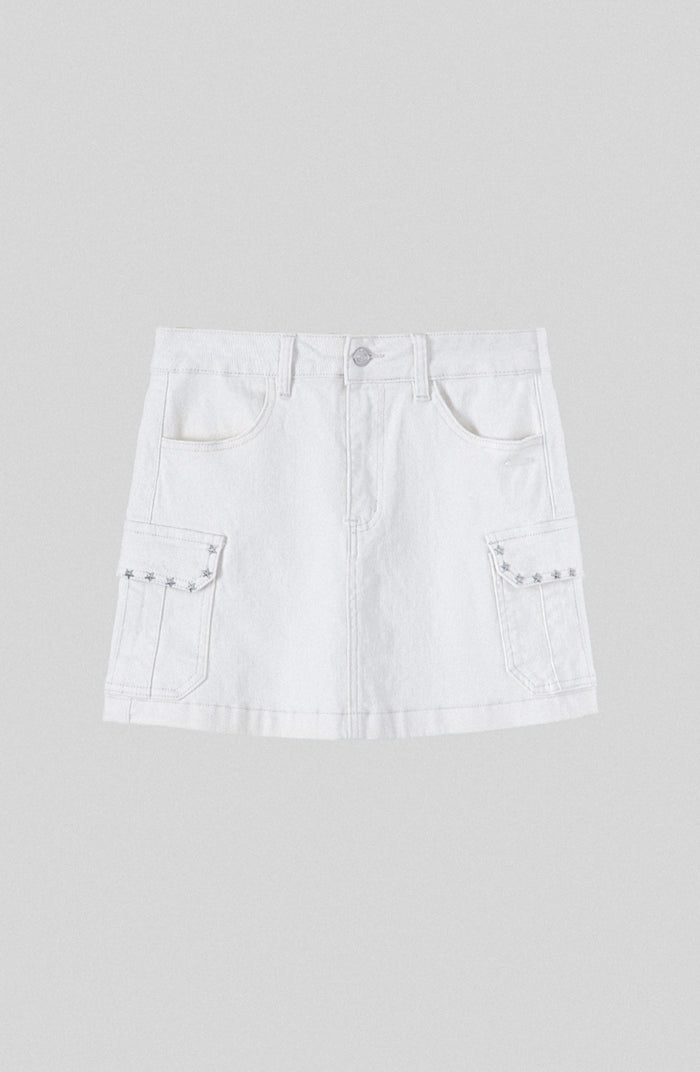 Falda Cargo White