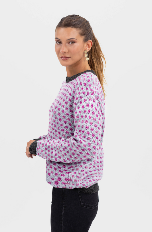 Sweater Jacquard Blue