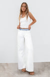 Pantalón Pretina Rayas White