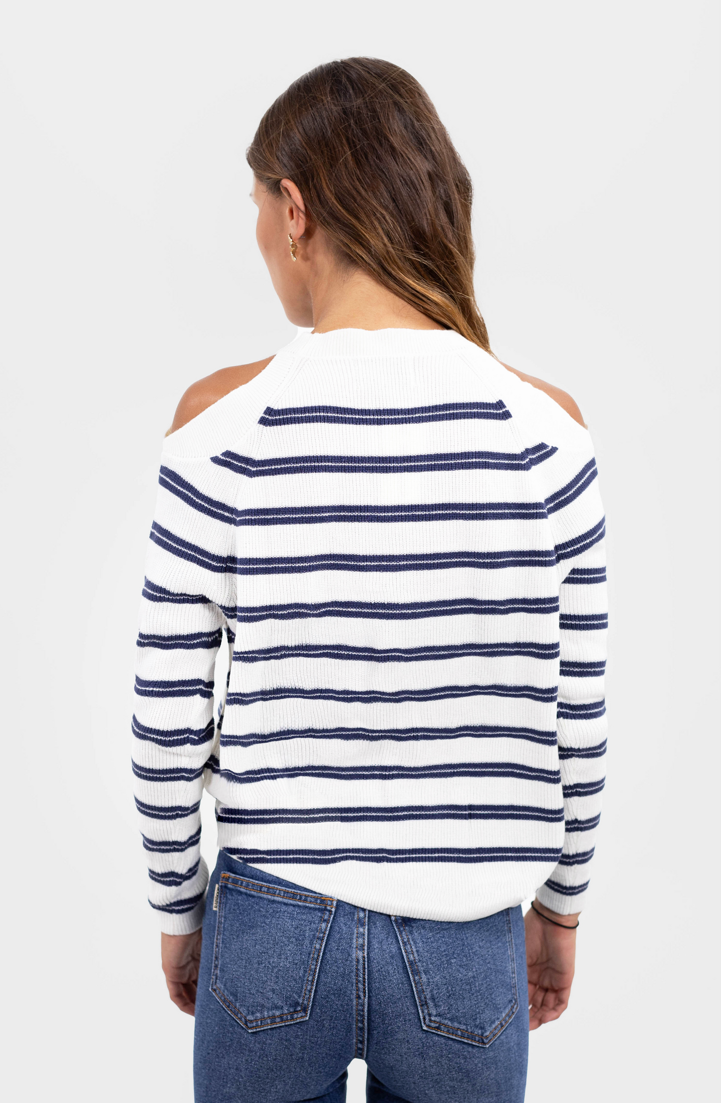 Sweater Sin Hombros Stripes