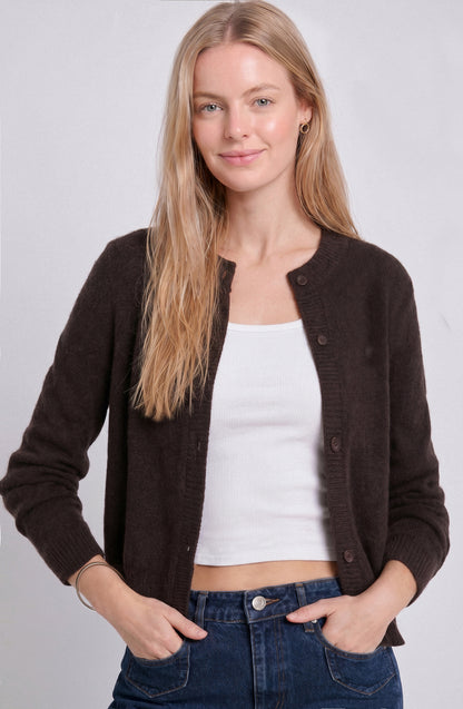 Cardigan Botones Brown
