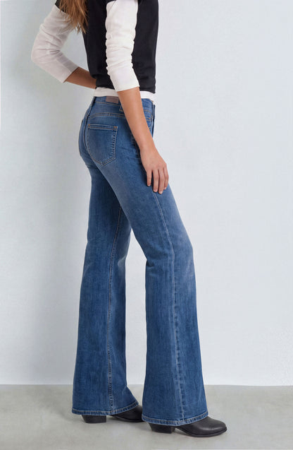 Pantalón Pretina Botones Blue