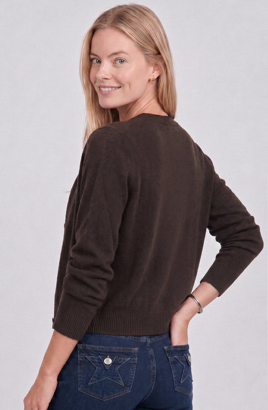 Cardigan Botones Brown