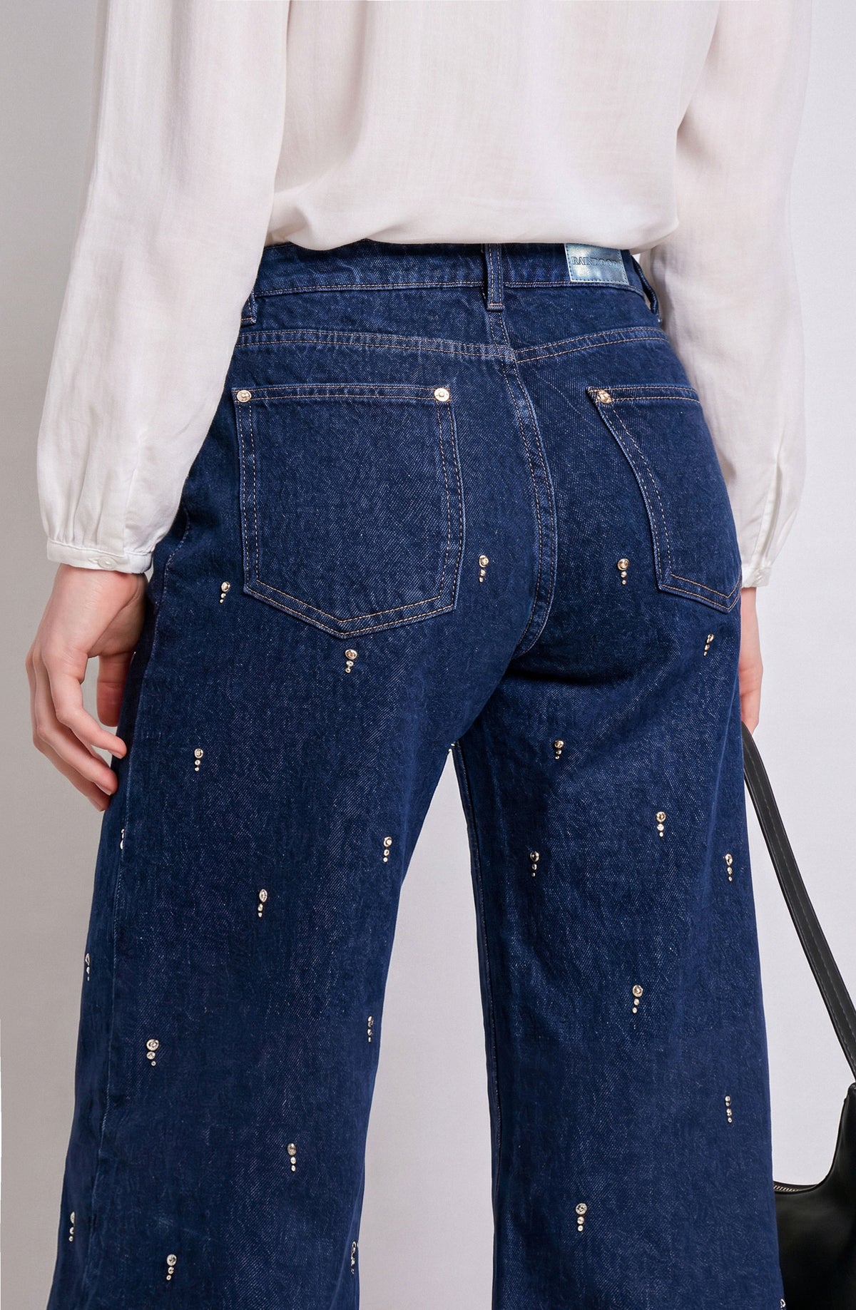 Pantalón Gotas Strass Indigo